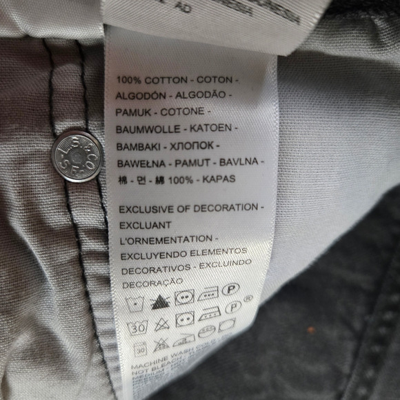 Levi's 501 Washed Black High Waisted Raw Hem Classic Straight Leg Jeans Size 32 - Picture 7 of 11